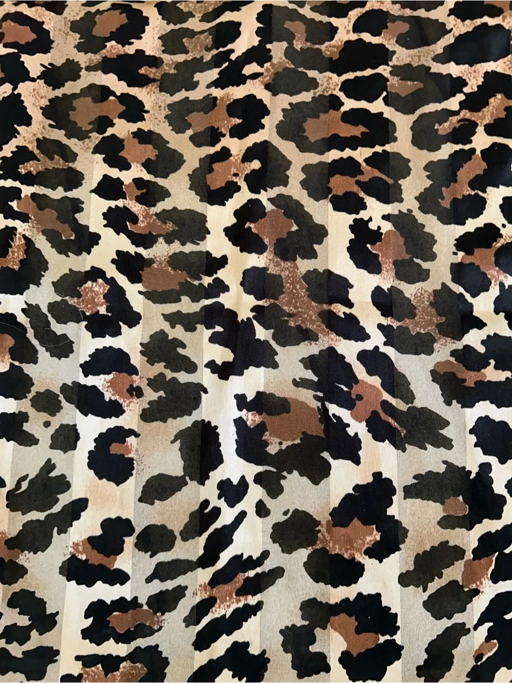 Leopard Print Scarf in Brown and Black 13“ x 56“ made in Italy
